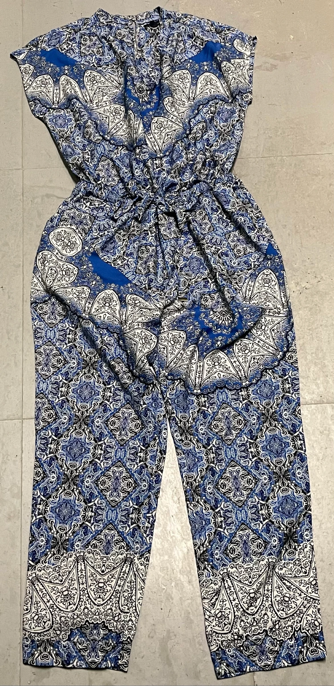Mono de gasa largo estampado 